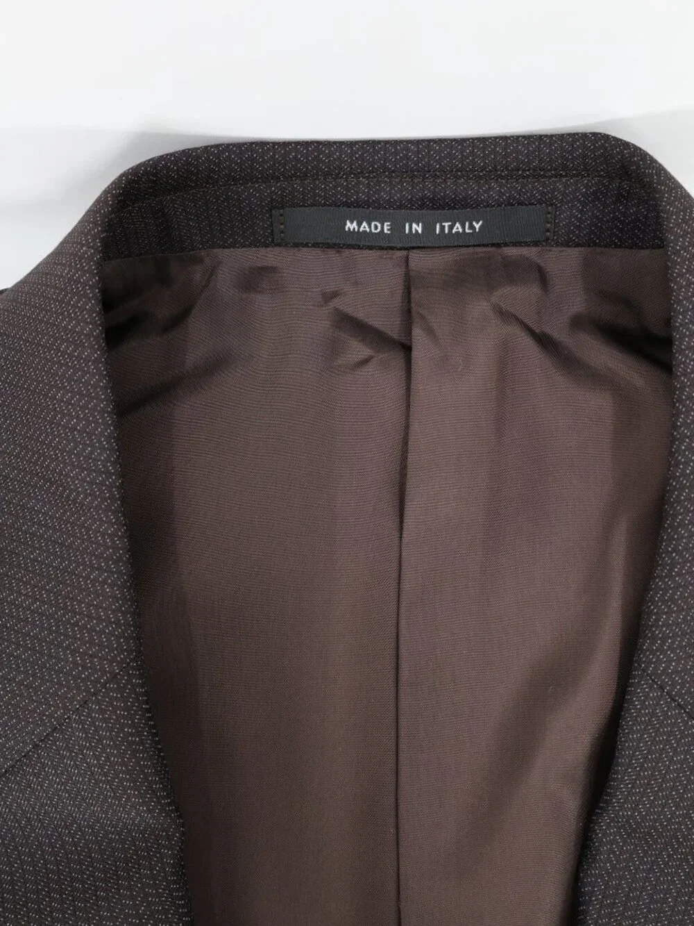 Armani Collezioni Suit Mens 42L 34x39 Wool Two Piece Herringbone unhemmed notch